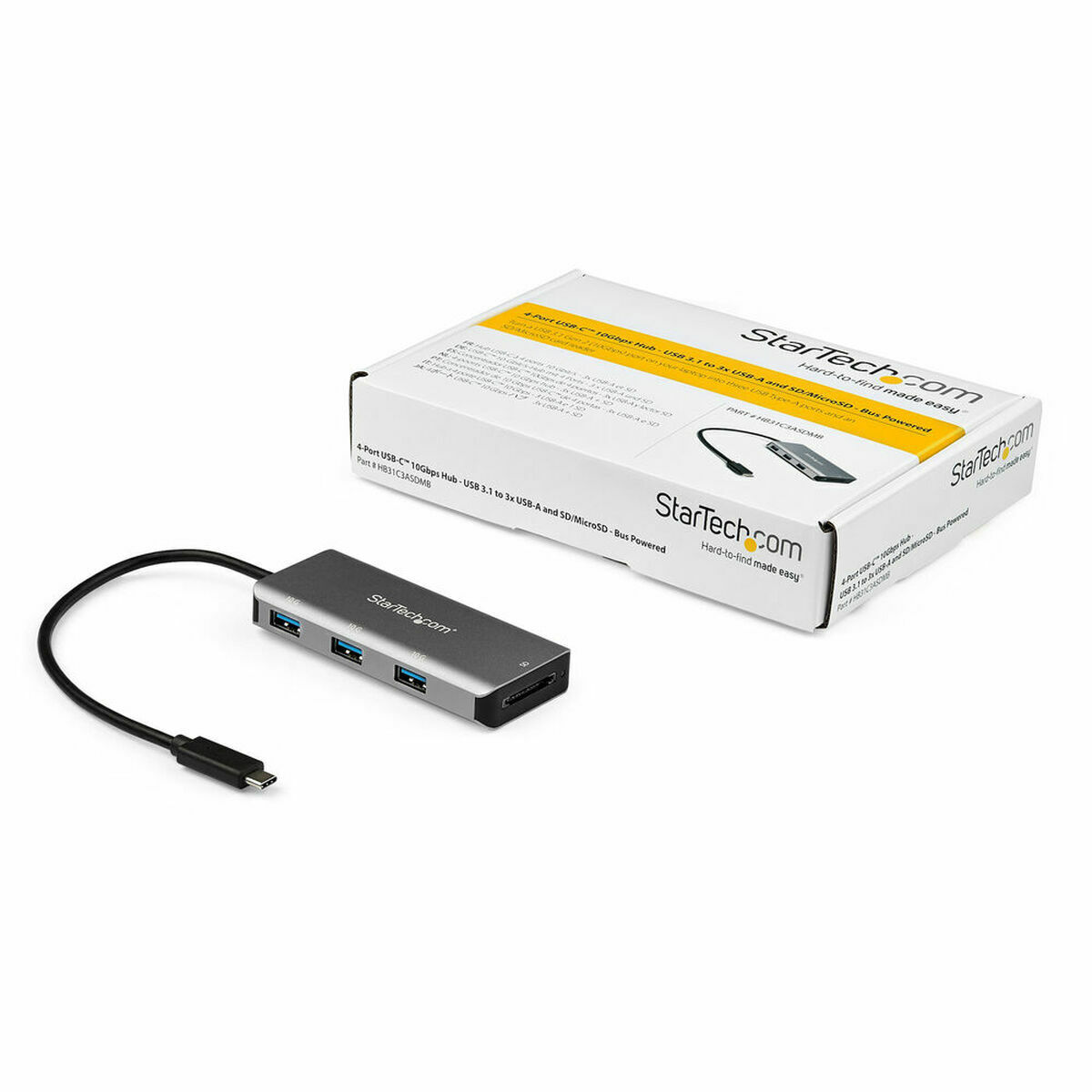 3 Portos USB Hub Startech HB31C3ASDMB          Ezüst